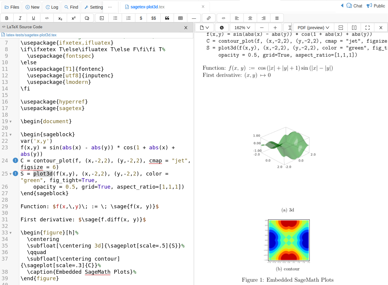 Using SageMath in a LaTeX document